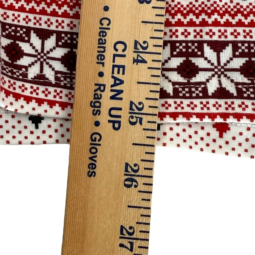 Wondershop Men's Pajama Set XL Bears Snowflakes Trees Christmas White Red Black